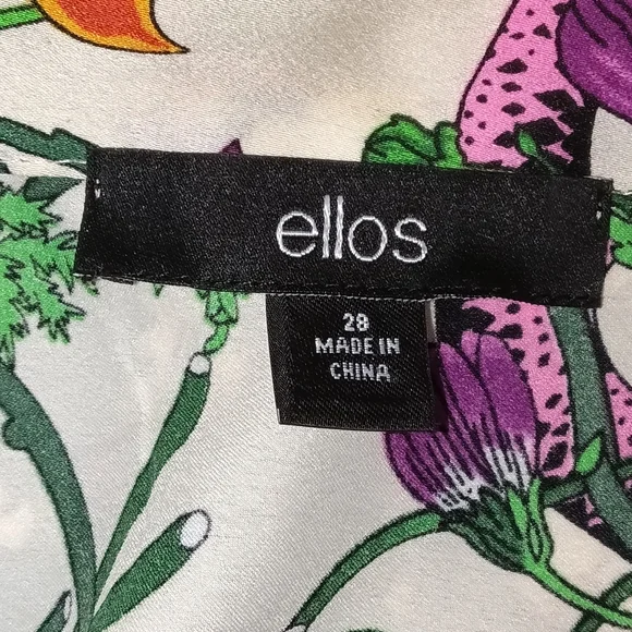 Ellos Floral Garden Multicolor Babydoll Blouse Plus Sz 28 - Picture 2 of 8